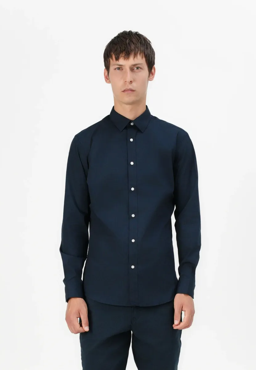 JJJOE PLAIN - Hemd - navy