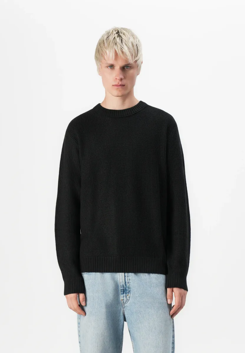 JJROY CREW NECK  - Strickpullover - black