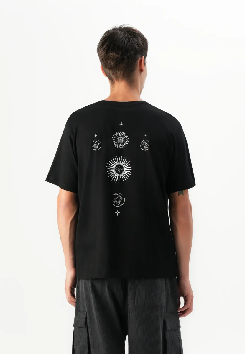JJSUNNY TEE CREW NECK - T-Shirt print - black