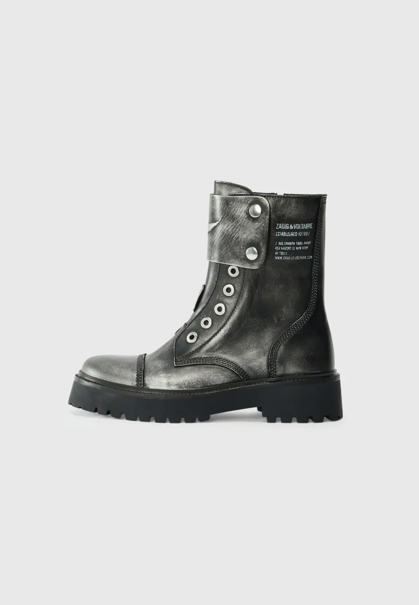 JOE - Cowboy-/Bikerstiefelette - black