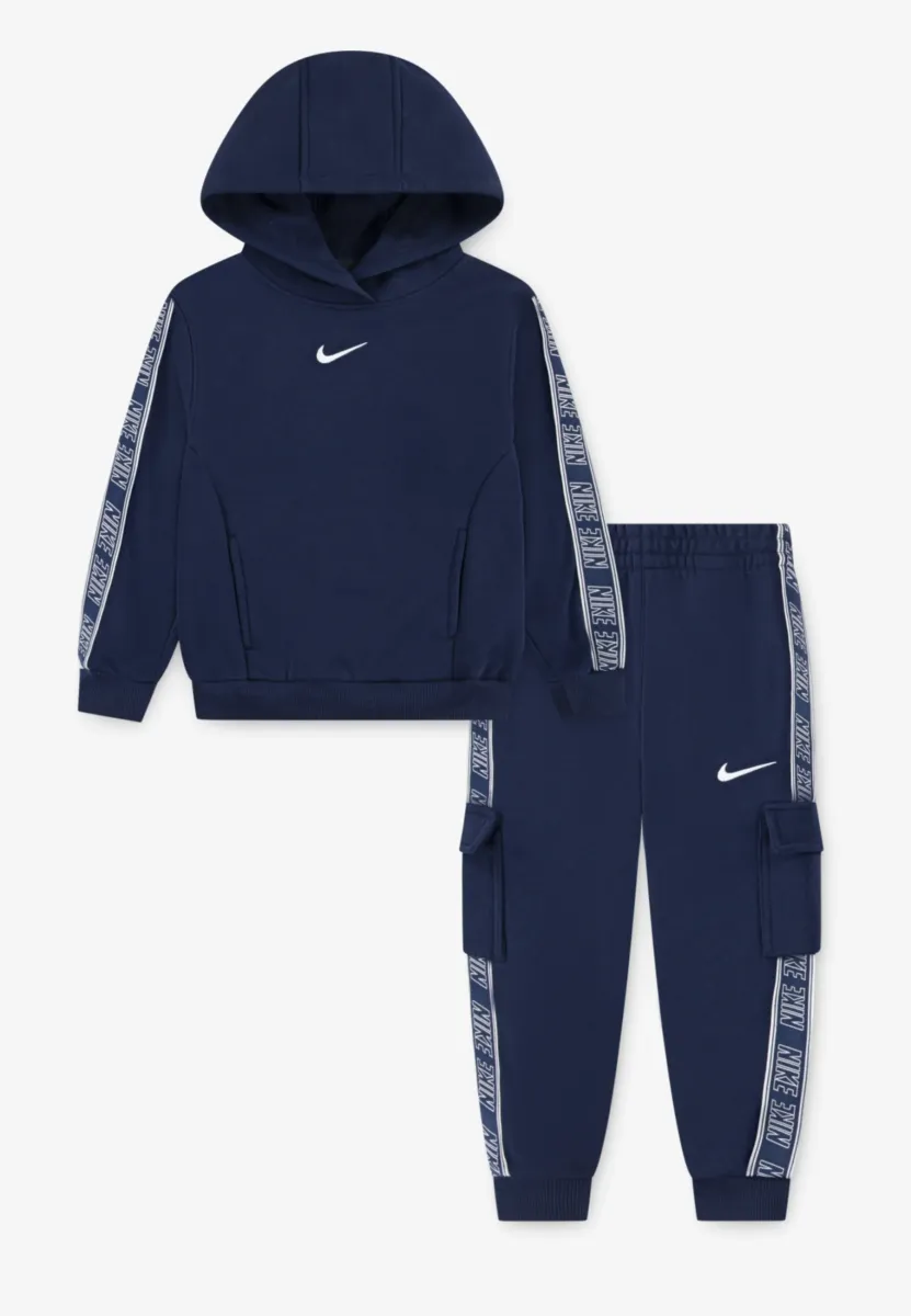 JOGGER TAPING UNISEX SET - Kapuzenpullover - midnight navy