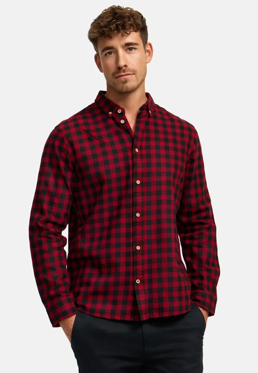 JOHAN CHECK - Hemd - red