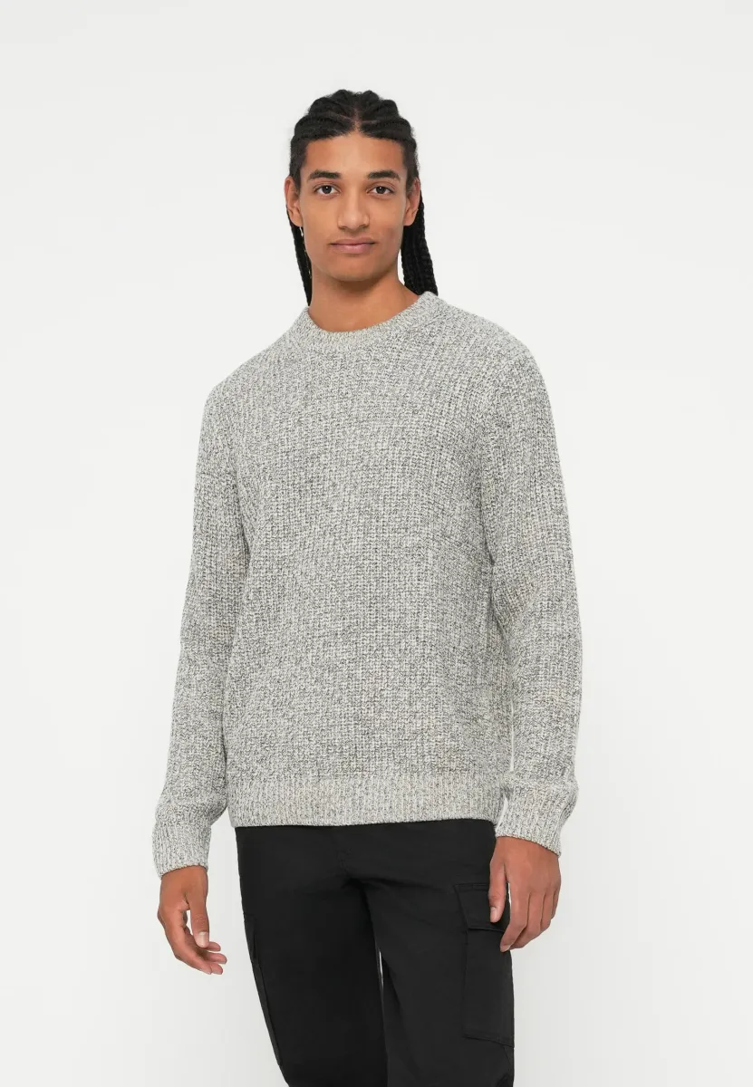 JORBLEECKER CREW NECK  - Strickpullover - sea salt/black