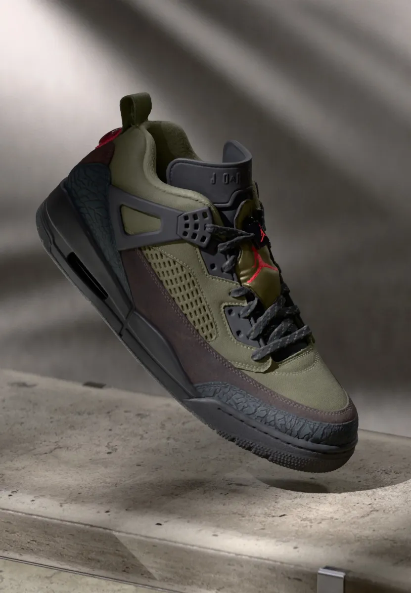 JORDAN SPIZIKE V2 - Sneaker low - medium olive/university red/black/baroque brown