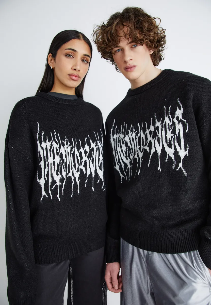 JORMEMORS CREW NECK UNISEX - Strickpullover - black