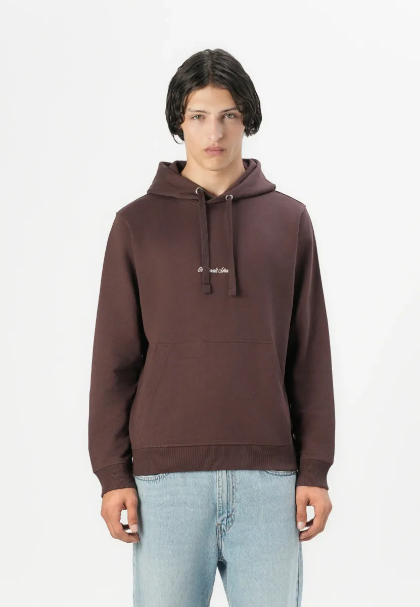 JORNORREBRO EMB  HOOD NOOS - Sweatshirt - deep mahogany