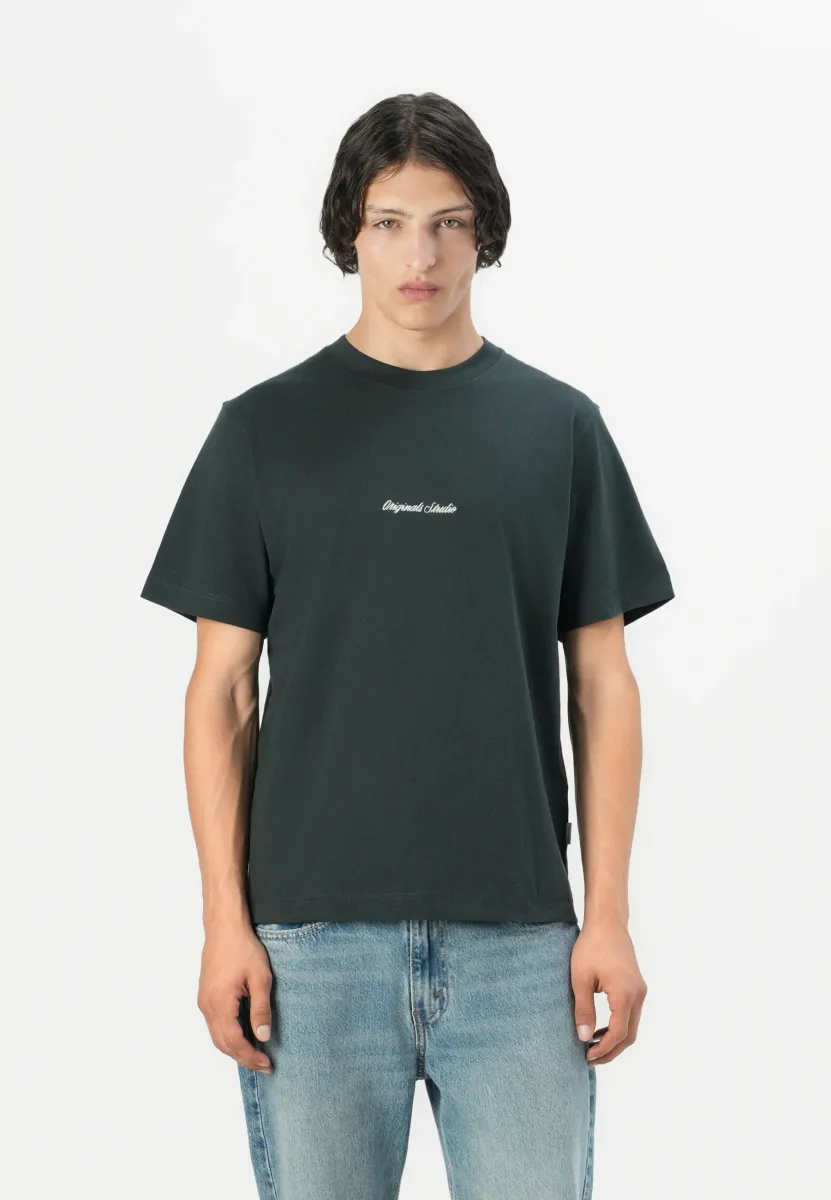 JORNORREBRO EMB TEE SS CREW NECK NOOS - T-Shirt print - forest river