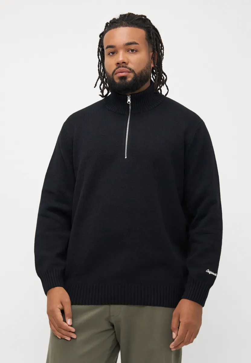JORNORREBRO HALF ZIP  - Strickpullover - black