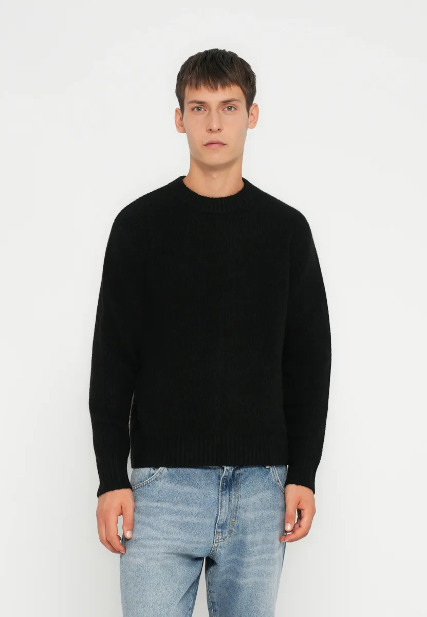 JORYORK OLLIE CREW NECK - Strickpullover - black
