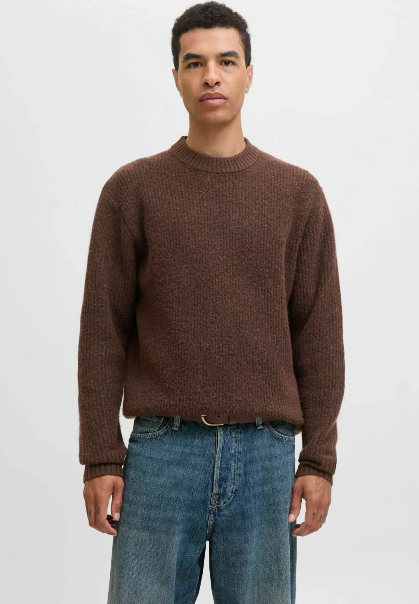 JORYORK OLLIE CREW NECK - Strickpullover - deep mahogany