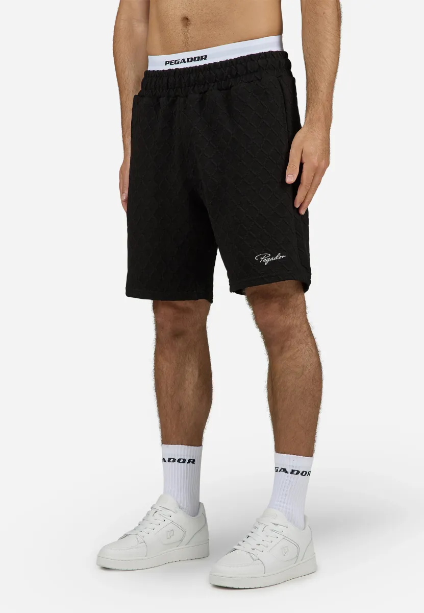JOVREN STRUCTURED SHORTS - Jogginghose - black