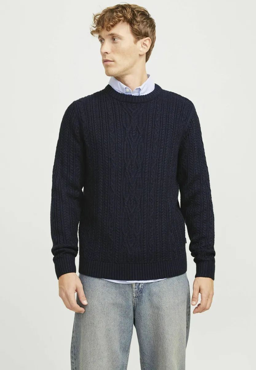 JPRBLUDIOGO CABLE KNIT  - Strickpullover - night sky