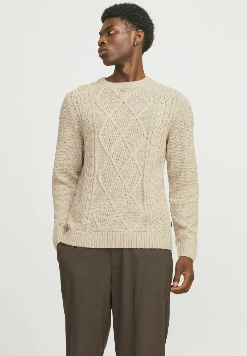 JPRBLUDIOGO CABLE KNIT  - Strickpullover - pure cashmere