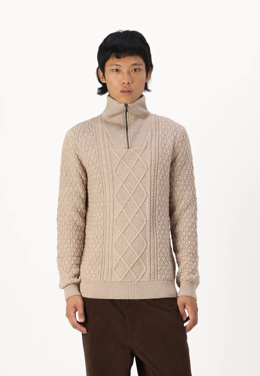 JPRBLUNORTH - Strickpullover - taupe