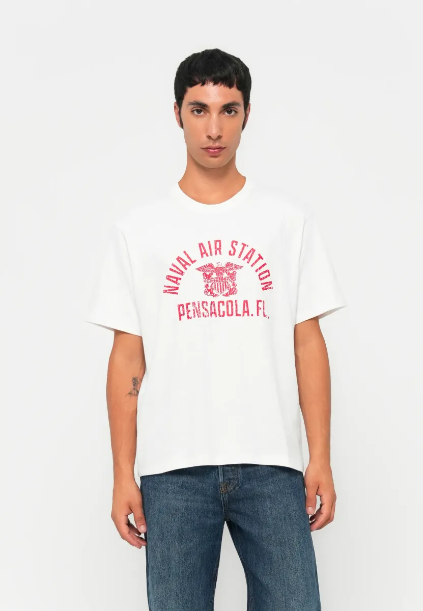 JPRBLUPETE TEE - T-Shirt print - cloud dancer