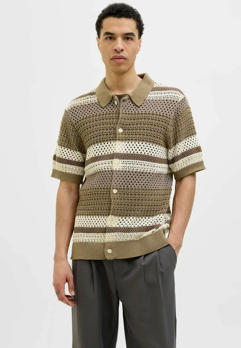 JPRBLUWILMER BUTTON THROUGH  - Strickjacke - elmwood