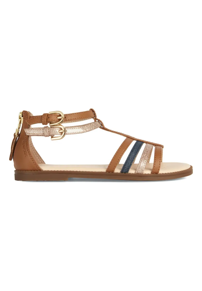 JR KARLY - Riemensandalette - cognac/avio