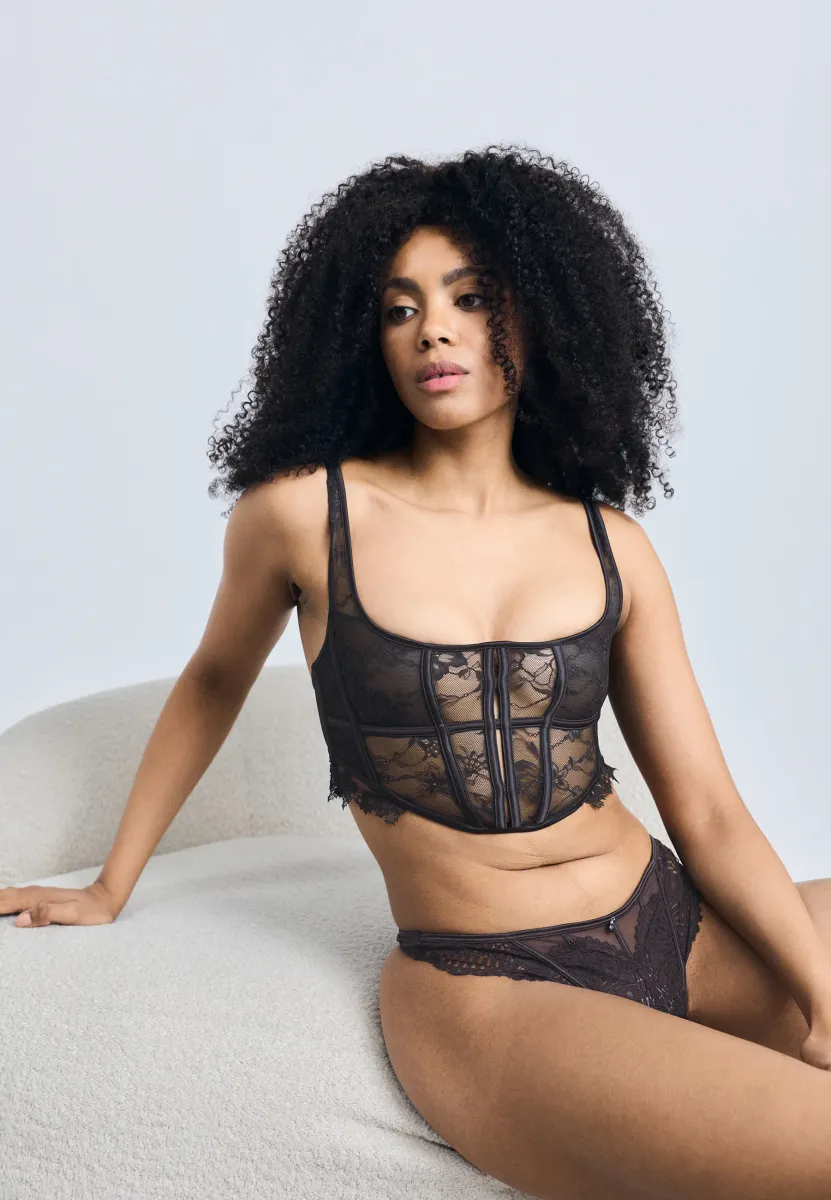 JULIA BRALETTE - Korsage - black