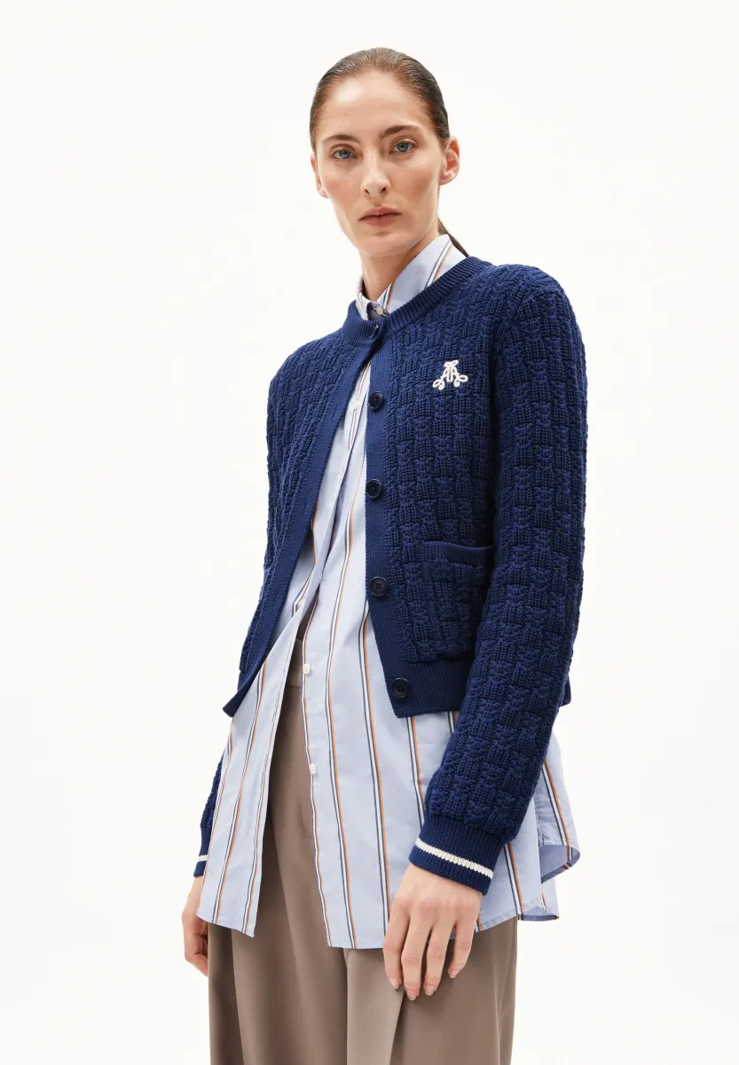 JULIAANAS STRUCTURE - Strickjacke - blue noon