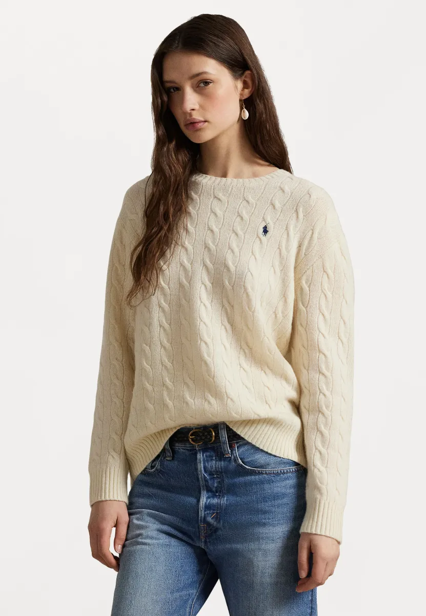 JULIANNA LONG SLEEVE PULLOVER - Strickpullover - authentic cream