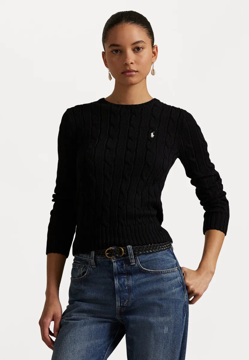 JULIANNA LONG SLEEVE PULLOVER - Strickpullover - black