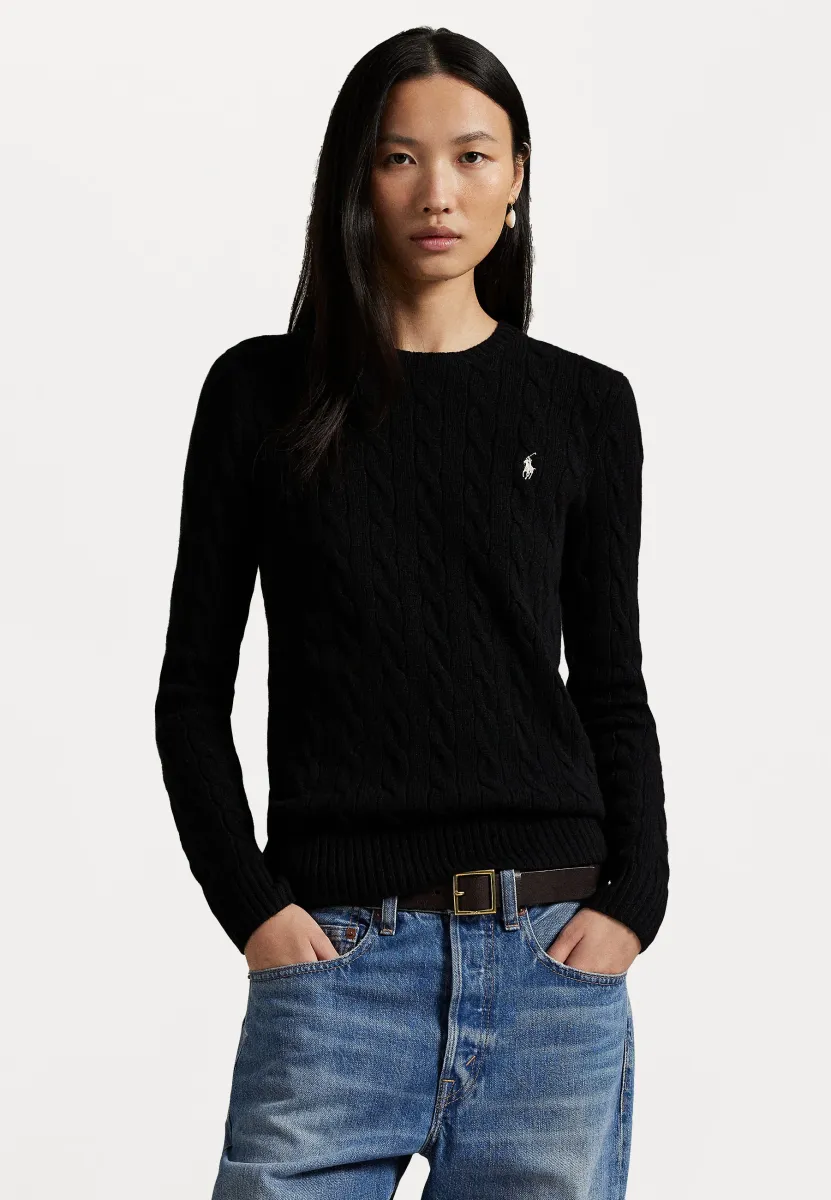 JULIANNA LONG SLEEVE PULLOVER - Strickpullover - black