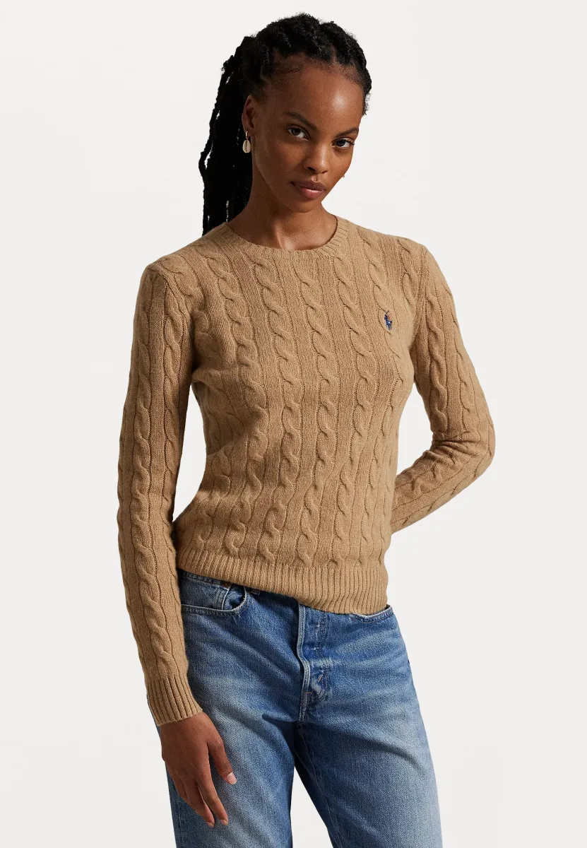 JULIANNA LONG SLEEVE PULLOVER - Strickpullover - camel melange