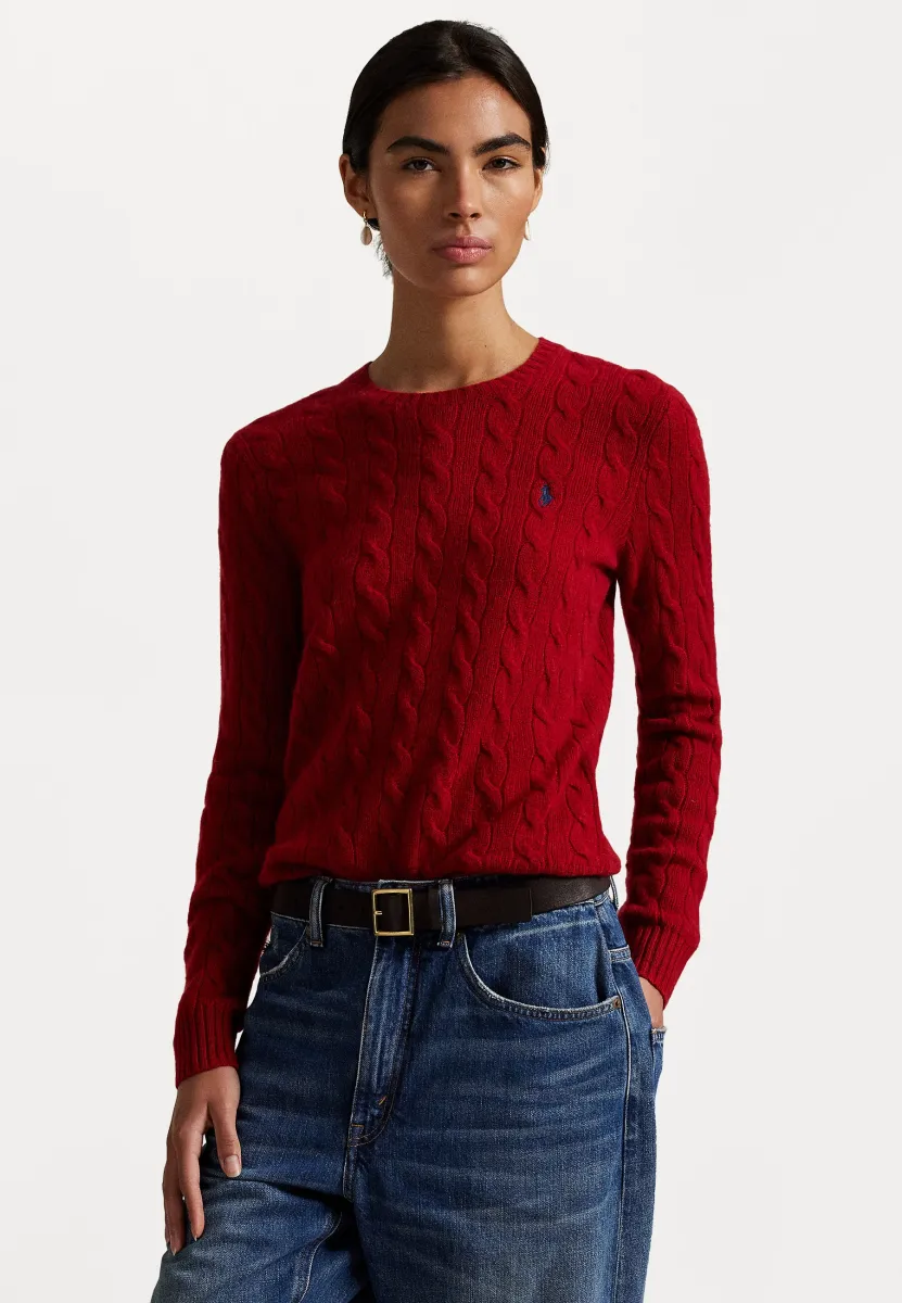 JULIANNA LONG SLEEVE PULLOVER - Strickpullover - fireside red