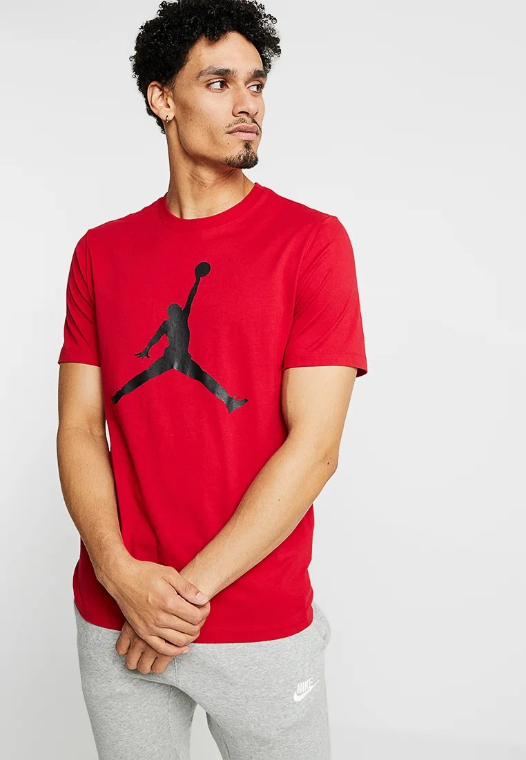 JUMPMAN SS CREW - T-Shirt print - gym red/black