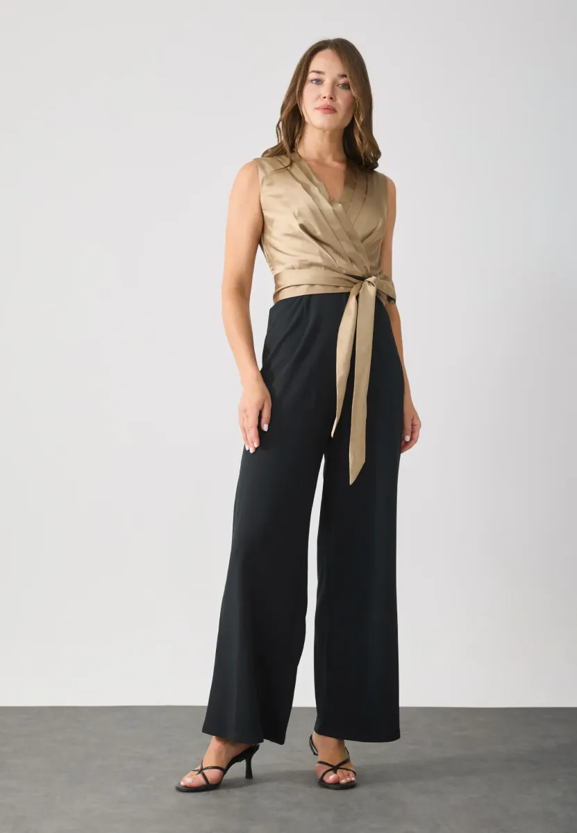 Jumpsuit - beige/black