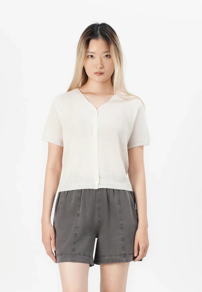 JUNHO - Strickjacke - white