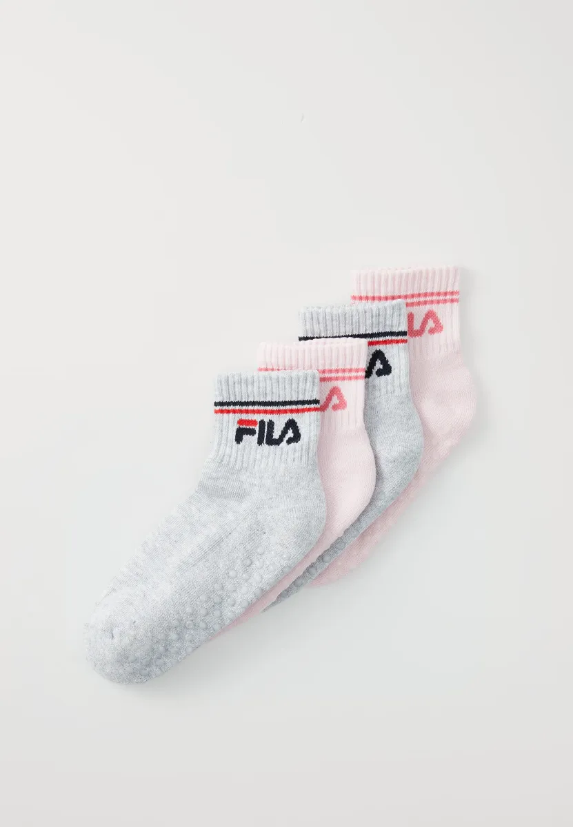 JUNIOR QUARTER PLAIN SOCKS WITH ABS UNISEX 4 PACK - Socken - assorted
