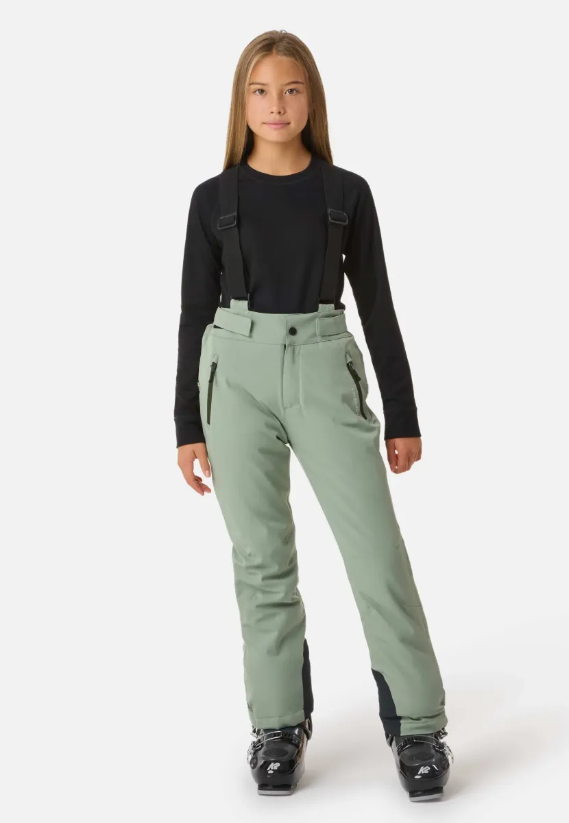 JUNIOR SKI-SLOPE - Skihose - green camouflage