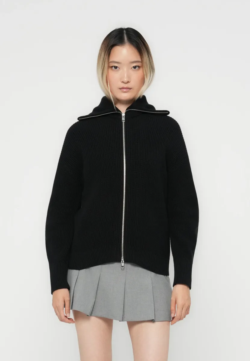 JXADELINE TWIST ZIP - Strickjacke - black