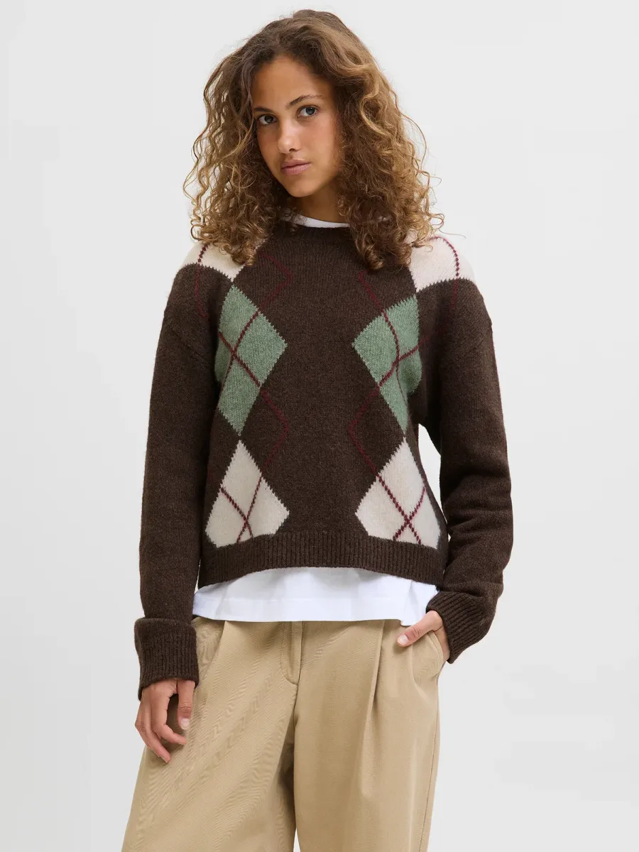 JXHARVI CREW NECK - Strickpullover - bracken