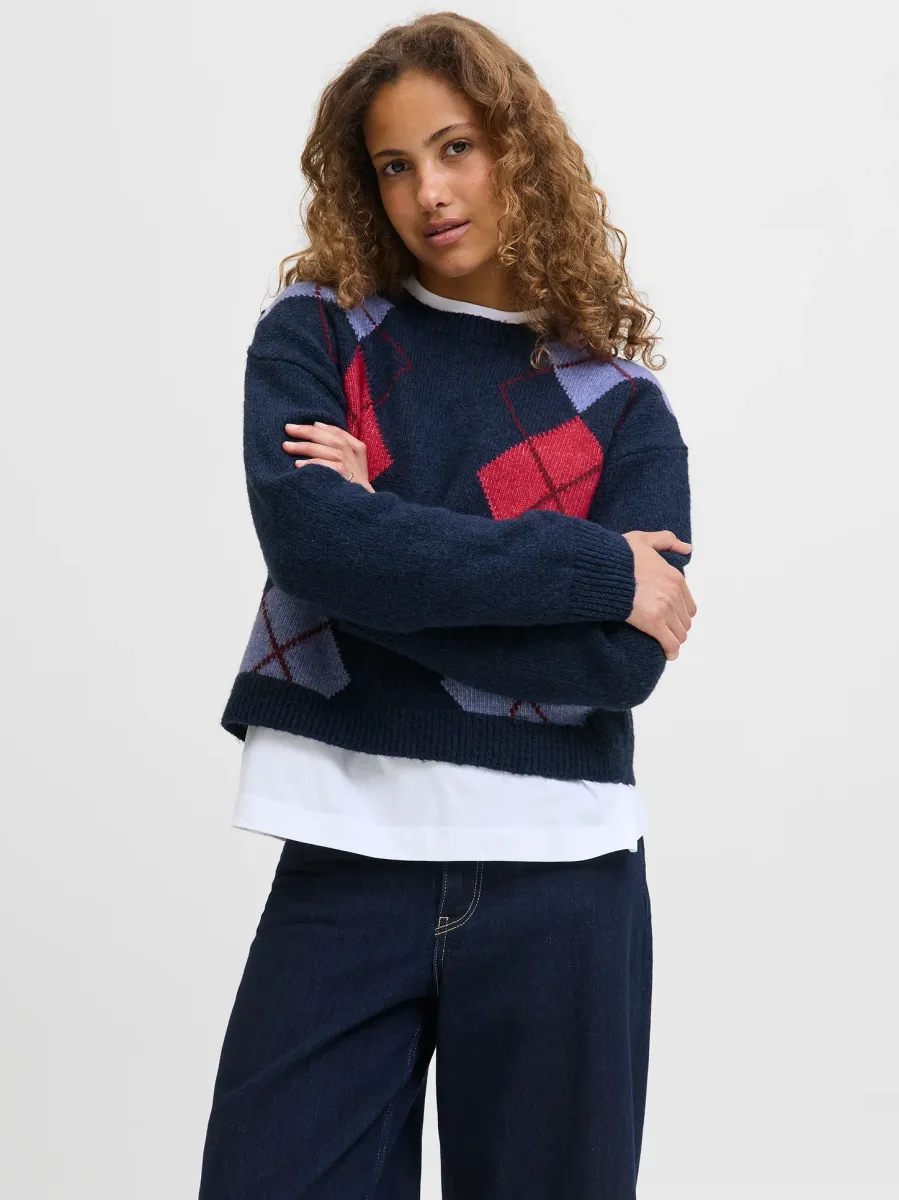 JXHARVI CREW NECK - Strickpullover - naval academy