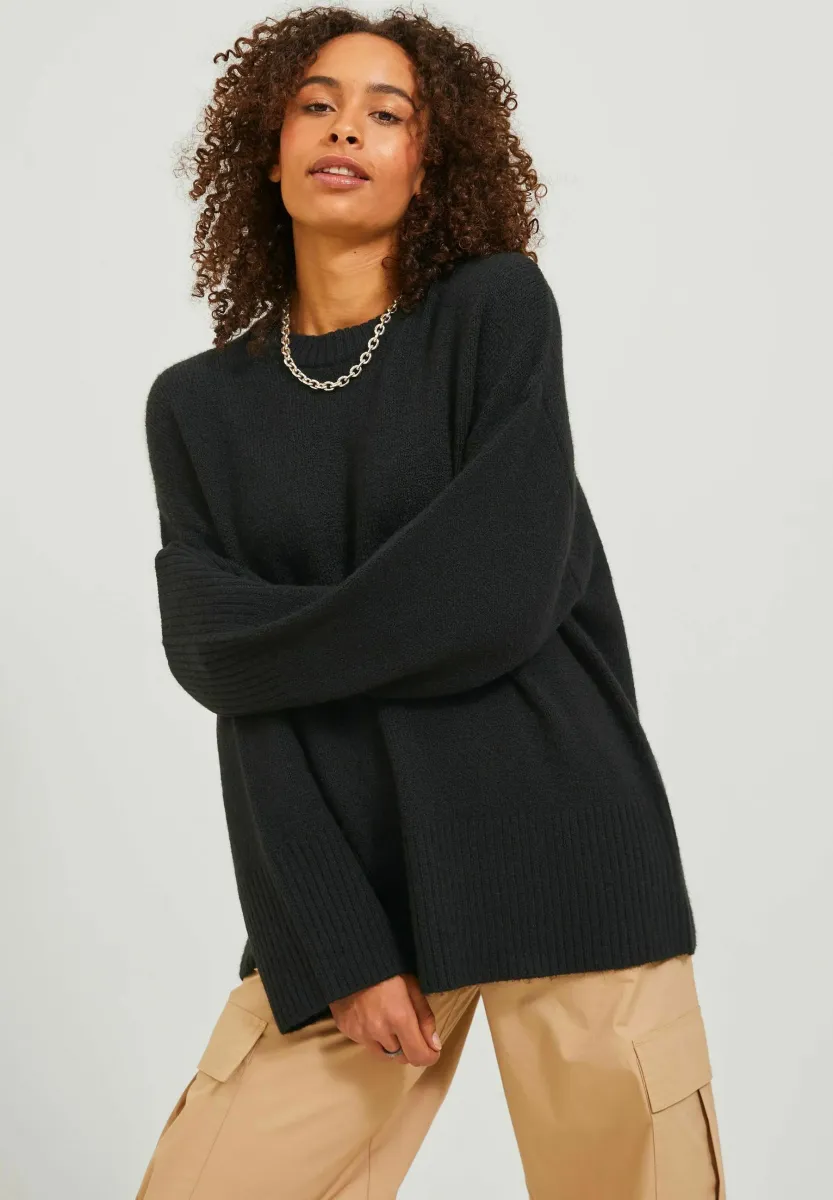 JXOLLIE DIVERSE CREW NECK - Strickpullover - black