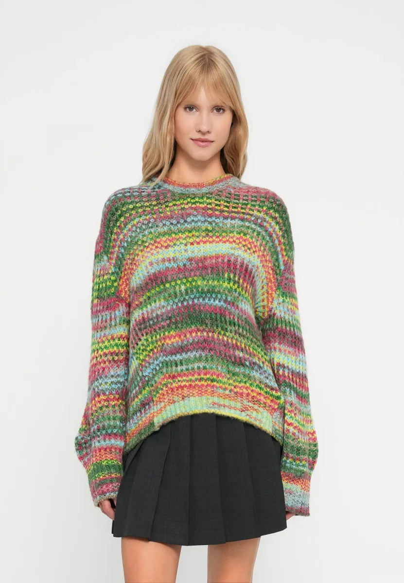 JXSIMONE SPACE CREW NECK - Strickpullover - limeade