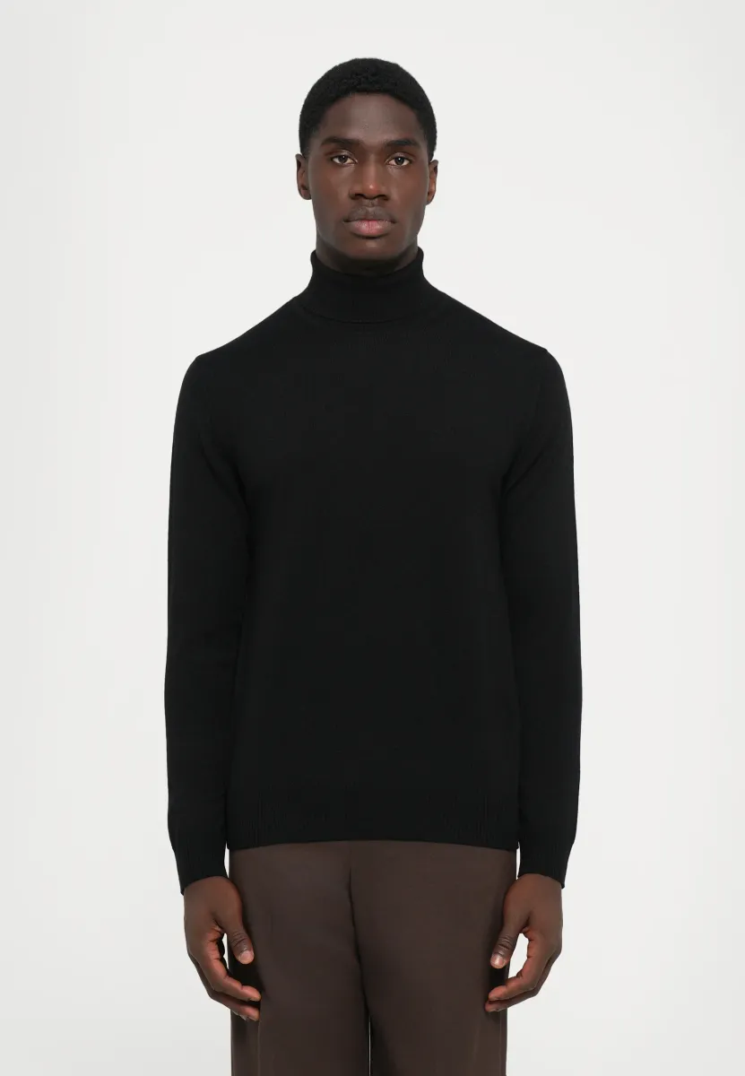KADEN TURTLE NECK - Strickpullover - black