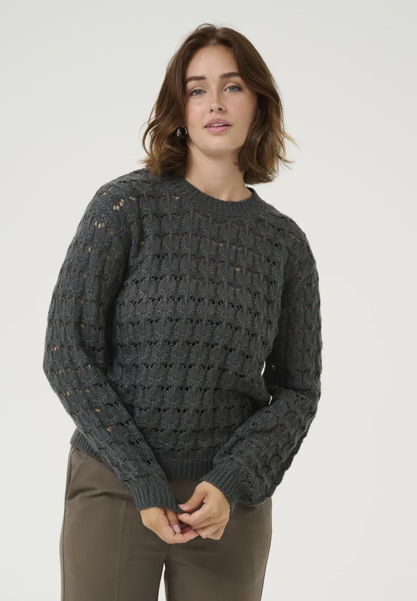 KAELENA - Strickpullover - black oyster