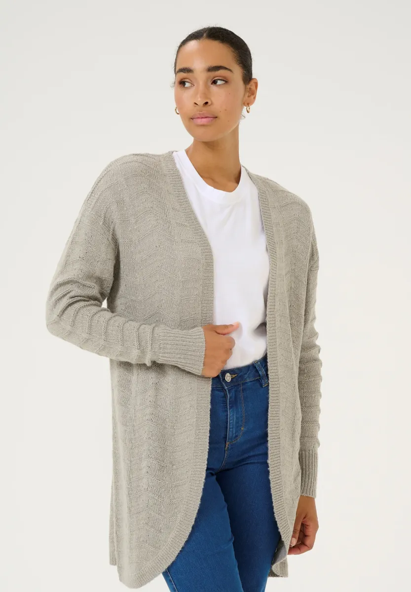 KAEMRIA KNIT CARDIGAN - Strickjacke - elephant skin