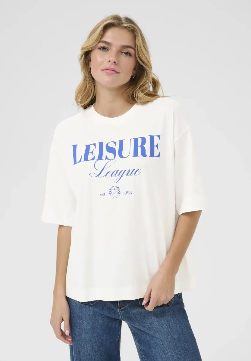 KAGISSA - T-Shirt print - chalk w surf the web leisure