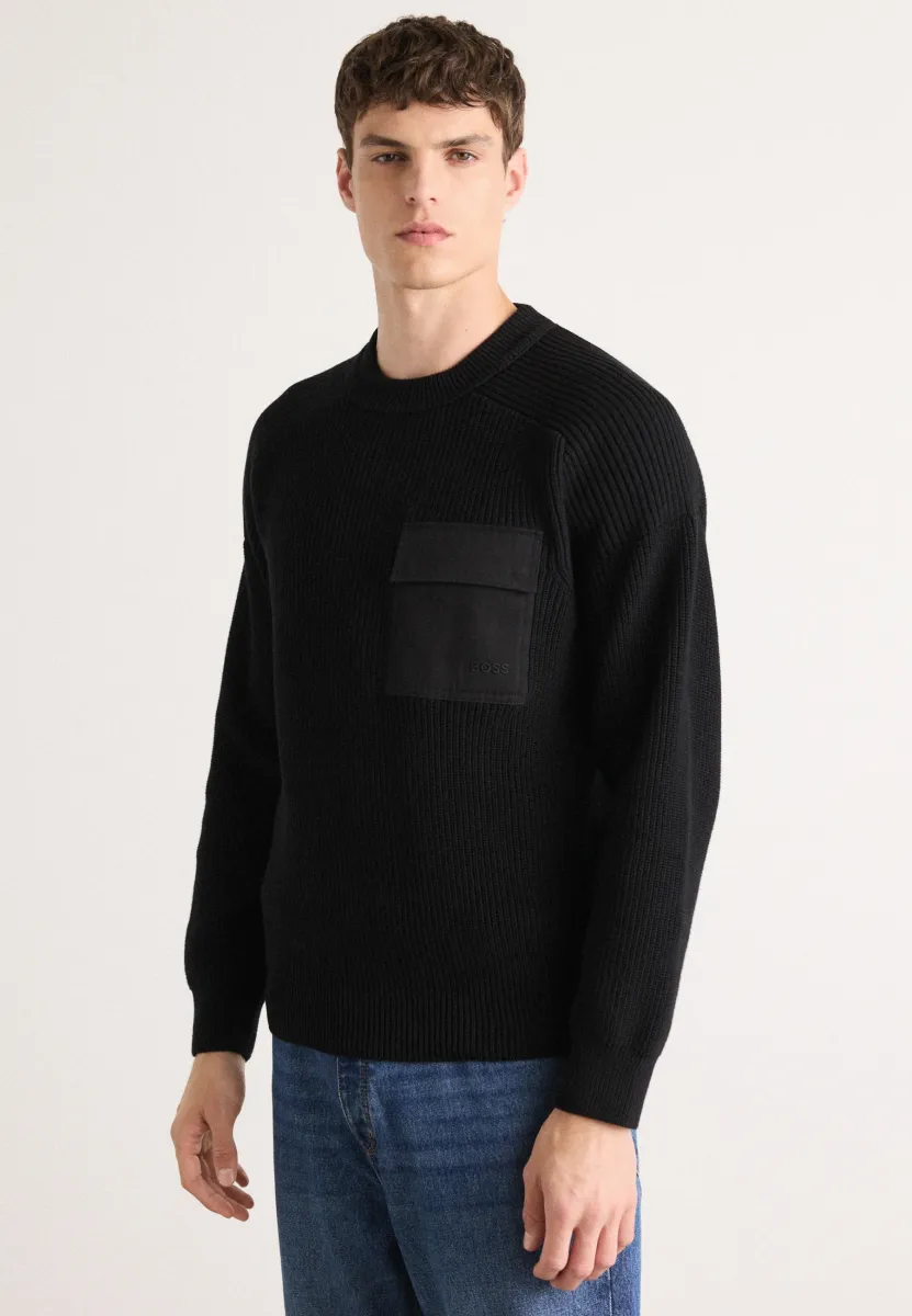 KALAMARO - Strickpullover - black
