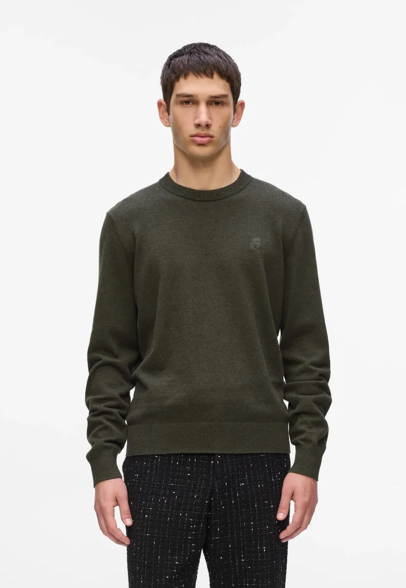 KAMEO - Strickpullover - burnt olive melange