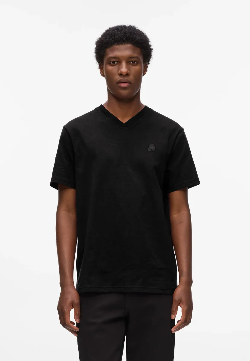 KAMEO V-NECK - T-Shirt basic - black