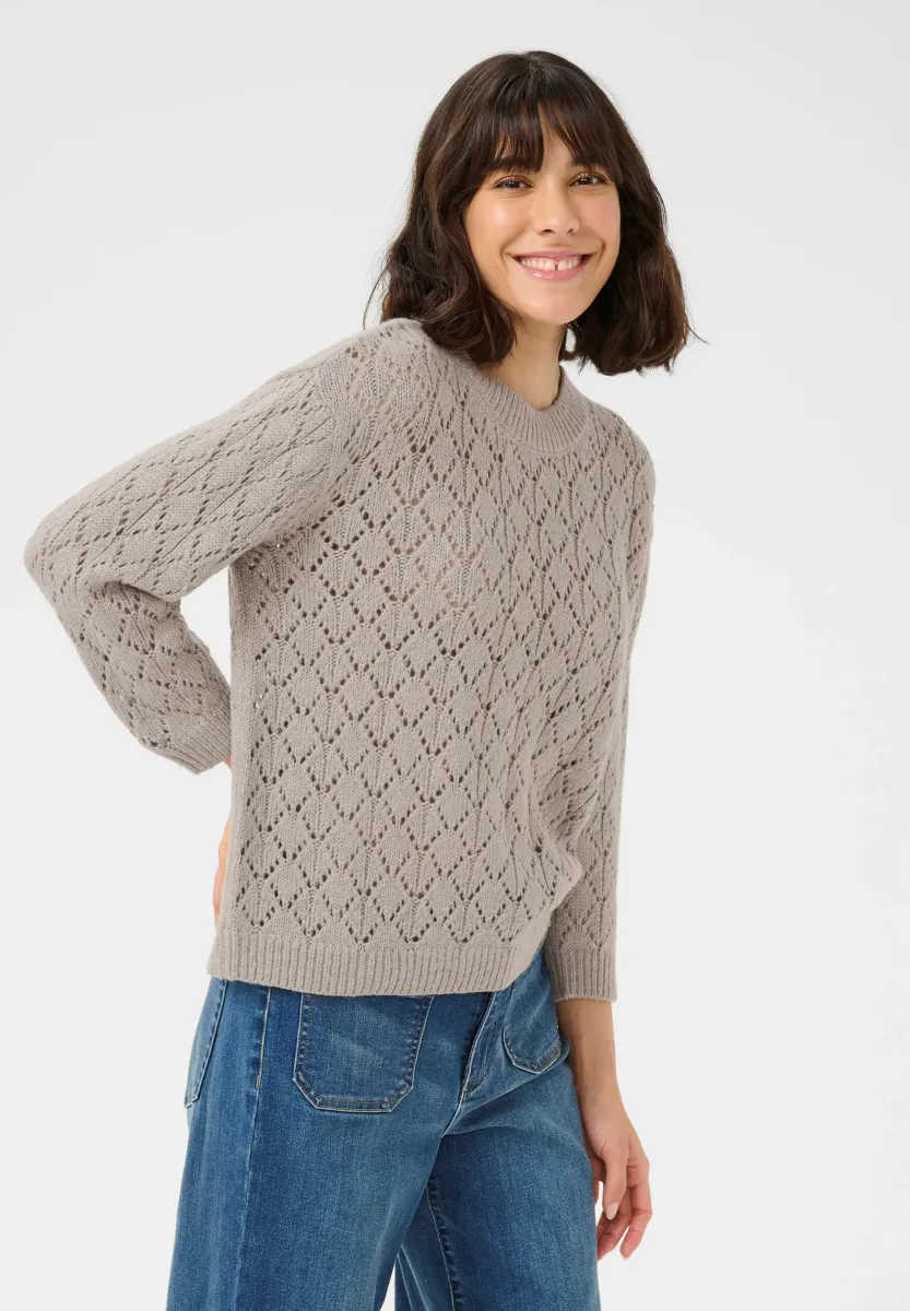 KANIKA SLEEVE - Strickpullover - elephant skin