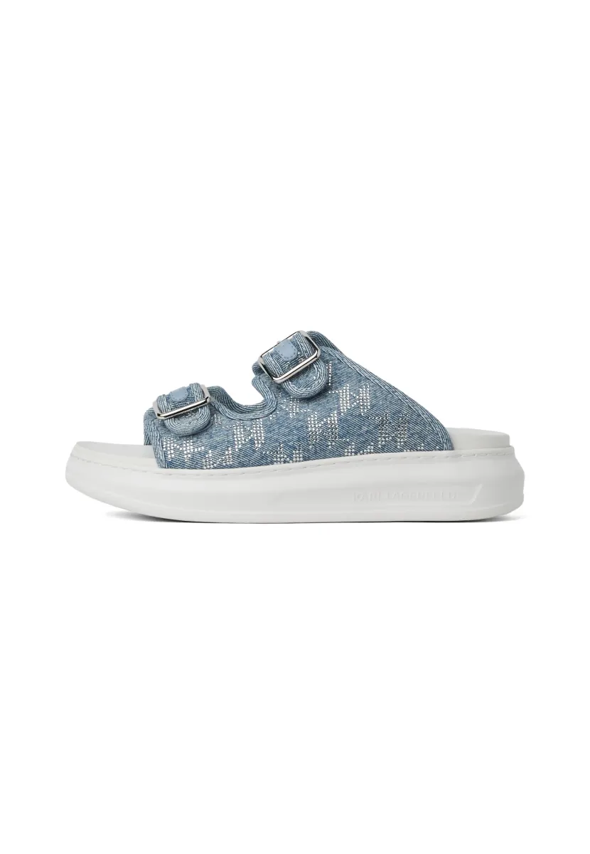 KAPRI MIT STRASS - Pantolette flach - sodalite blue