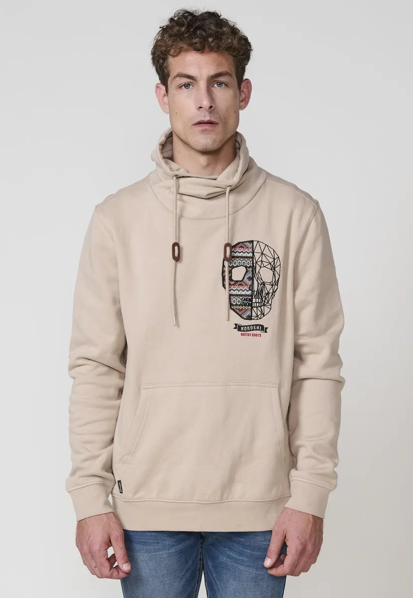 Kapuzenpullover - beige