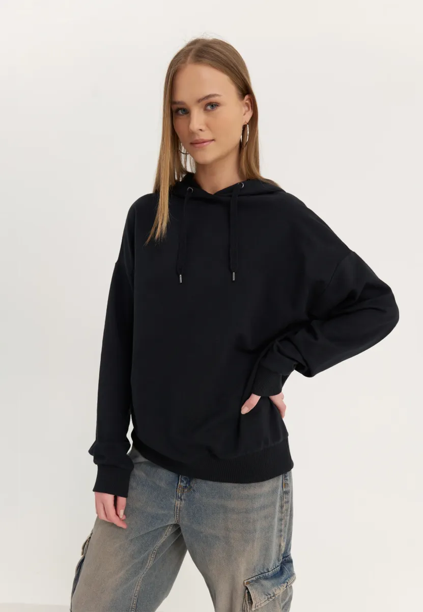 Kapuzenpullover - black