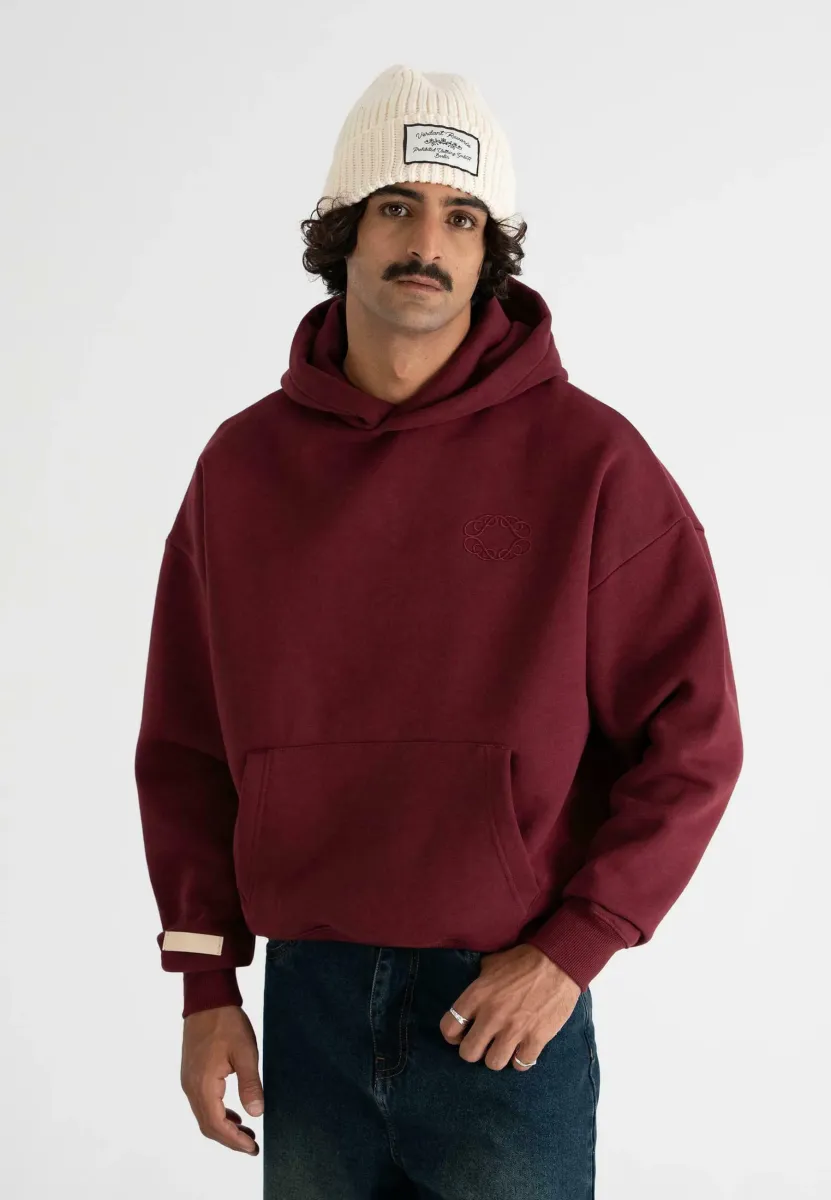 Kapuzenpullover - bordeaux